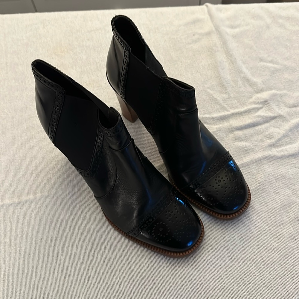Chunky black ankle boots
